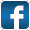 A blue and white facebook logo.